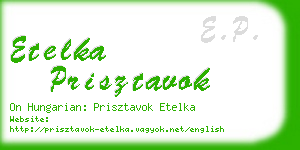 etelka prisztavok business card